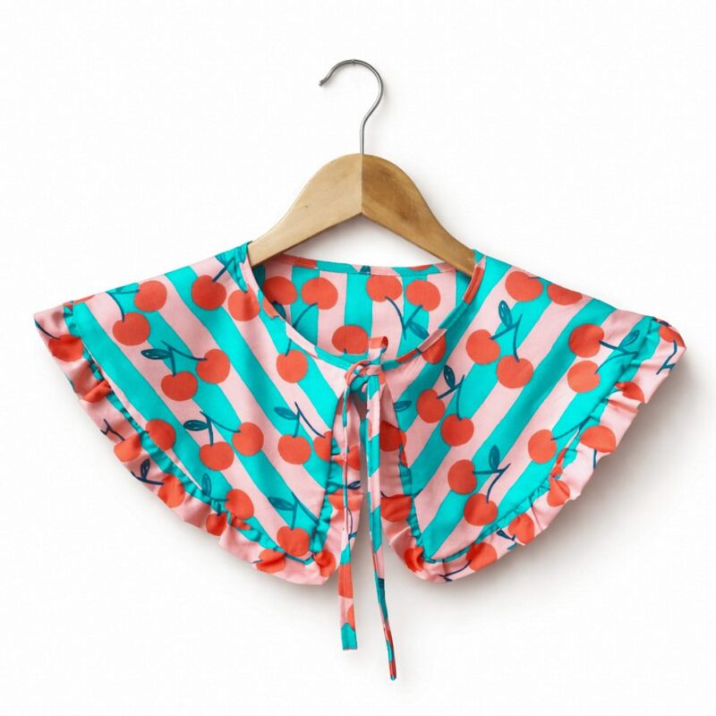 Kołnierzyk Wiśnie Niebieski