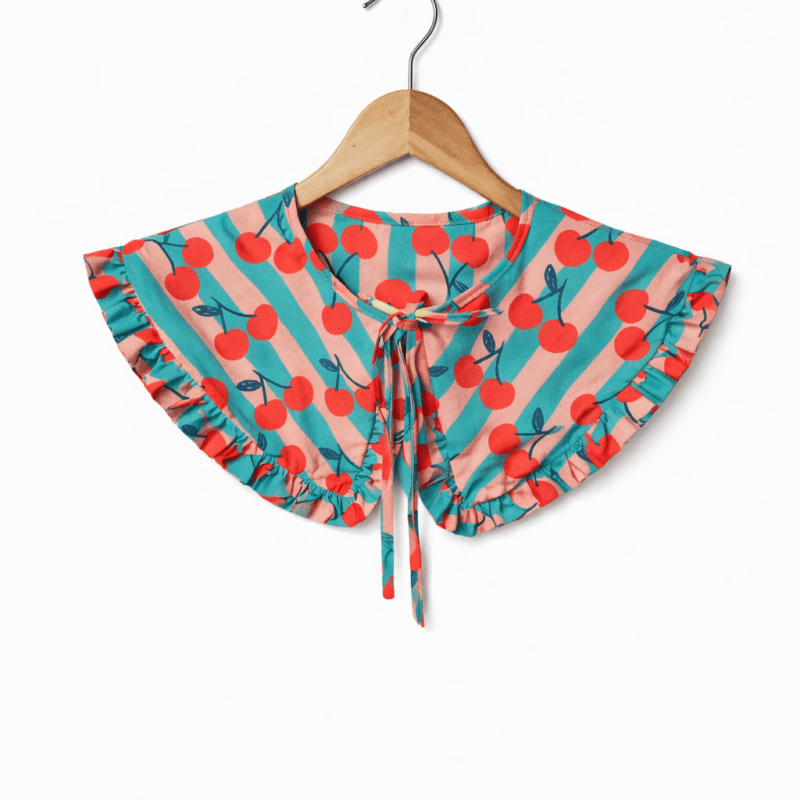 Kołnierzyk Wiśnie Niebieski