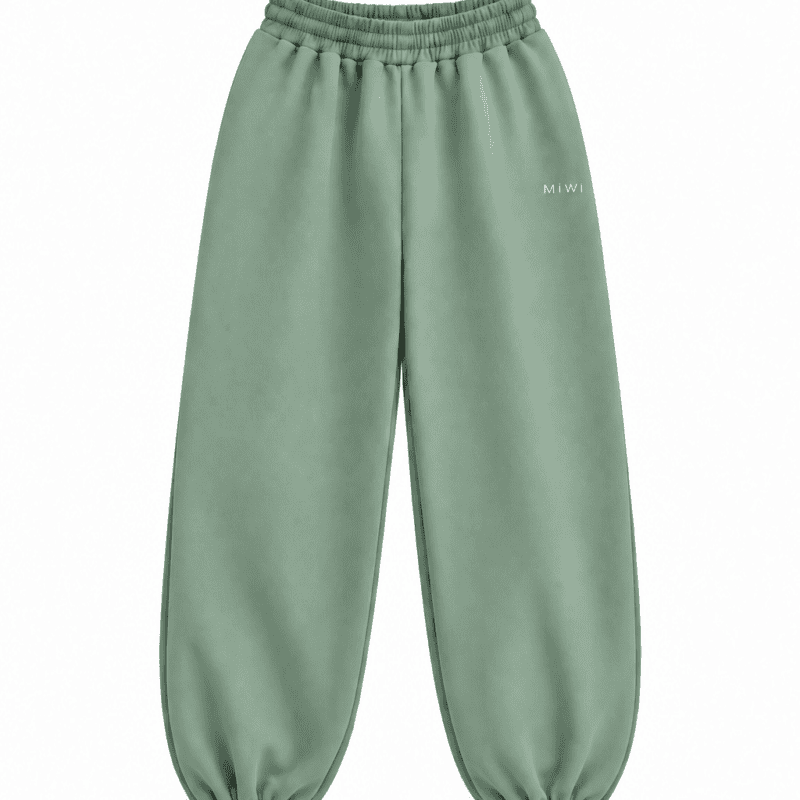 Spodnie oversize Oliwka